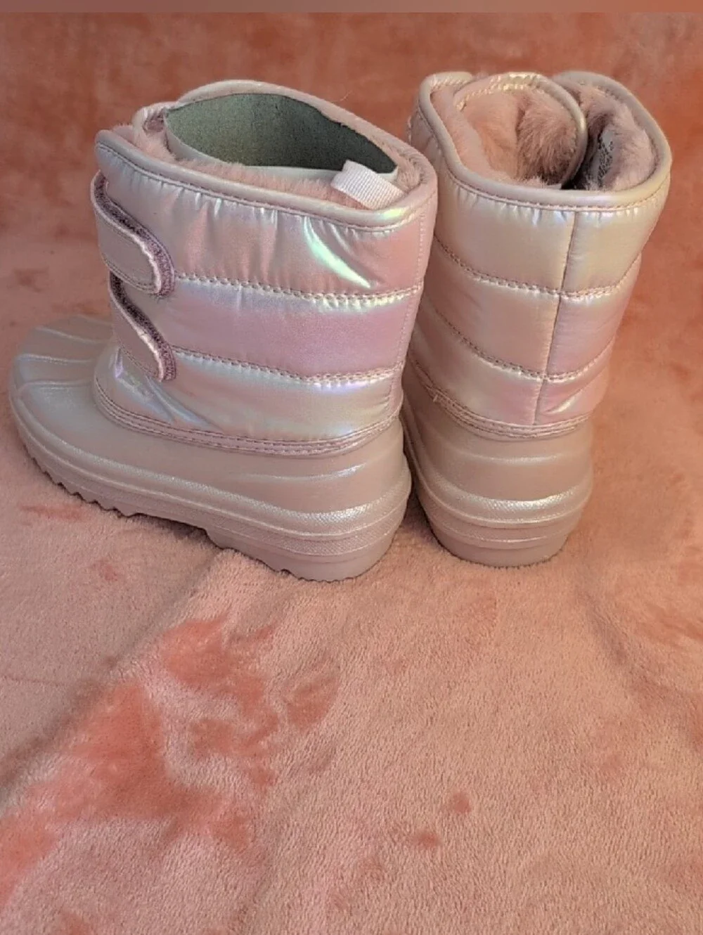 Children's Place Girls' Iridescent Pink Winter Boots - Kids Shoes Toddler 10